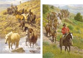 "Good Horses and Good Grass" & "Along The Trail" (set of 2)
